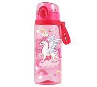 Home Tune Cute Water Bottle for School Girls Boys, Soft Silicone Chug Spout, BPA FREE Tritan, Leak Proof One Click Open Flip Top, Easy Clean, Soft Carry Loop, 700ml - Unicorn