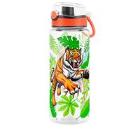 Home Tune Cute Water Bottle for School Kids Girls, BPA FREE Tritan & Leak Proof & Easy Clean & Carry Handle, 23oz/ 680ml - Tiger