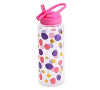 Home Tune Cute Water Bottle with Straw, BPA FREE Tritan, Leak-Proof & Dust-Proof Flip Straw, Carry Handle, 950ml - Dot