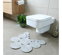 Home Turko Washable Double-Sided Jute Woven Toilet Mat - Super Absorbent Non-Slip Rug, Machine Washable Bathroom Runner (Gray)