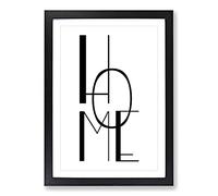 Home Typography Framed Print | A2 Black Framed Wall Art | Ready to Hang | Modern Positive Affirmations Picture | Living Room Bedroom Lounge Office