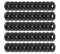 Home TZH 1/2" Antirust Black Floor Flange, Malleable iron Pipe Fittings for Industrial vintage style, Flanges with Threaded Hole for DIY Project/Furniture/Shelving Decoration (60, 1/2")