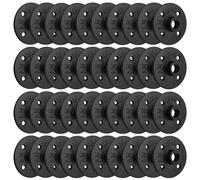 Home TZH 1/2" Black Painted Floor Flange, 40 Pack Malleable iron Pipe Flange for Industrial vintage style, Flanges with Threaded Hole for DIY Project/Furniture/Shelving Decoration (40, 1/2 Inch)