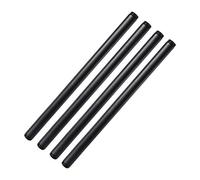 Home TZH 1/2 x 18 Black Painted Industrial Pipe, 4 Pack Threaded Black Iron Pipe Nipple for DIY Project/Furniture/Shelving Decoration (4, 18)