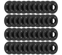 Home TZH 1" Black Painted Floor Flange, 40 Pack Malleable iron Pipe Flange for Industrial vintage style, Flanges with Threaded Hole for DIY Project/Furniture/Shelving Decoration (40, 1 Inch)