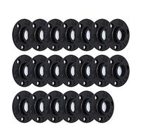 Home TZH 3/4" Antirust Black Painted Floor Flange, Malleable iron Pipe Fittings for Industrial vintage style, Flanges with Threaded Hole for DIY Project/Furniture/Shelving Decoration (20, 3/4")
