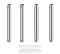 Home TZH 3/4"x10" 304 Stainless Steel Pipe, 3/4" NPTx 3/4" NPT Male Threaded Nipple, SCH40 Heavy Duty Pre-Cut Steel Pipe for Plumbing Gas, Hydraulic, and Industrial Applications(10", 4 Piece)