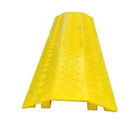 HOME UK Cable Protection Ramp Cover, Heavy Duty PVC Cable Track Protector, Yellow, 100x13x2 cm-1, 3000 lbs Capacity