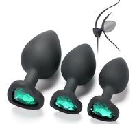 Home-Use 3-Size Glute Exercise Accessories, with A Smooth Surface and A Heart-Shaped Charm On The Tail Gifts for Couples- Q （Green