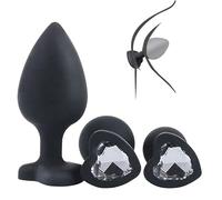 Home-Use 3-Size Glute Exercise Accessories, with A Smooth Surface and A Heart-Shaped Charm On The Tail Gifts for Couples- Q （White