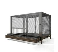 Home-Use Chicken Laying Box, With Built-In Egg Tray, Multi-Door Design, Ventilation and Light Transmission, High-Density Mesh, Suitable for 3-5 Chickens.-Black