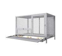 Home-Use Chicken Laying Box, With Built-In Egg Tray, Multi-Door Design, Ventilation and Light Transmission, High-Density Mesh, Suitable for 3-5 Chickens.-Silver