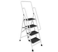 Home Vida 4 Step Ladder With Safety Handrail Foldable Safety Non Slip Matt Safe Heavy Duty