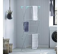 Home Vida 3 Tier Clothes Airer, Indoor and Outdoor Laundry Drying Rack, 14 Meters, Silver
