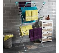 Home Vida Clothes Drying Rack - Foldable 3 Tier Clothes Airer with 14m Drying Space, Foldable Design, Indoor/Outdoor Use, Silver