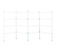 Home Vida Clothes Drying Rack - Foldable 4 Fold Airer with Drying Space, Foldable Design, Indoor/Outdoor Use, White