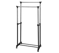 Home Vida Double Garment Rack Adjustable Clothes Rail, Silver