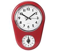 Home Vintage Stylish Wall Clock Hanging Clock, 8.5 * 12.4 Inch Kitchen Timer with 60 Minutes Timer Easy to Read