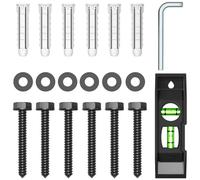 HOME VISION Lag Bolt Kit for TV Wall Mount, Including M7x55mm Lag Bolts, Wall Anchors, Washers, Allen Key, Bubble Level, for Wood Stud/Brick/Concrete Wall Installation