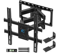 HOME VISION TV Wall Mount for 32-70 Inch TV with Soundbar Bracket, Full Motion TV Bracket with Articulating Dual Arms, Swivel and Tilt, Fits 8" 12" 16" Stud, Max VESA 400X400mm, Up to 132lbs