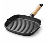 Home Vista 28cm Nonstick Griddle Pan, Square Aluminum Grill Pan with Granite Coating, PFOA-Free, Perfect for Steak, BBQ & Indoor Cooking with Pour Spouts