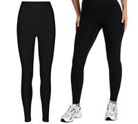 Home Vista Women's Gym Leggings Black - Max. Stretch 31" High Waisted Sports-Yoga-Running Leggings for Women UK, Soft & Stretchy Squat Proof Tummy Control Workout Pants