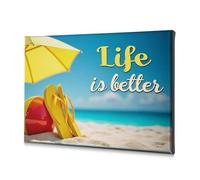 Home Wall Decor Life Is Better By The Beach. Canvas Decorative Picture Bathroom Wall Art Religious Easter Decorations(40x60cm)