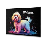 Home Wall Decor Welcome To The Colorful World Of Dogs Canvas Decorative Picture Dining Room Decor Home Decor Wall(40x60cm)