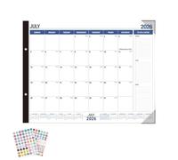 Home Wall Organizer- 55.88x43.18cm Agenda Tracker Scheduler, Large Paper Blotter, Home Office Work Dorm Classroom Meeting Room Teacher | Academic Year Organization Blotter Sheet Schedule Notebook