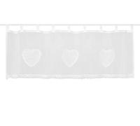 HOME WOHNIDEEN 52417 Corazon Cafe/Bistro Curtain/Panel Curtain with Crochet Border / 45 x 90 cm (H x W)