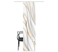 HOME WOHNIDEEN 84129 | GULDO Sliding Curtain Opaque Decorative Fabric 3D Motif 245 x 60 cm (Height x Width), Colour: Gold
