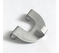 HOME WOHNIDEEN Easy Fix Window Hooks, U-Shape, Colour: Silver, Pack of 2, Depth: 12 mm, Ideal for Aluminium Window Frames