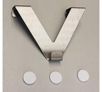HOME WOHNIDEEN Easy Fix Window Hooks, V-Shape, Colour: Silver, Contents: 2 Pieces, Depth: 20 mm