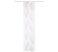 HOME WOHNIDEEN Iker 84489 Sliding Curtain, Transparent with Scherli, 245 x 60 cm, Colour (Rose)