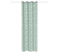HOME WOHNIDEEN Lenny Eyelet Curtain, Jacquard Pattern Circles, 245 x 140 cm, Opaque, Colour: Lime Green, Size: 245 x 140 cm, Quantity: 1 x