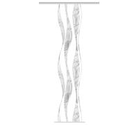 HOME WOHNIDEEN SOEREN sliding curtain in silk look, digital print, 245 x 60 cm, with accessories, colour: grey, size: 245 x 60 cm, quantity: 1