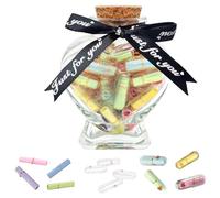 Home-X Capsule Letters Message in a Bottle, 101 PCS Message Capsule with Love Wishing Bottle, Love Notes Letters Memory Jar Couples Gifts for Boyfriend Girlfriend Wife Husband and Friend