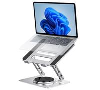 Home-X Laptop Stand for Desk, Portable Laptop Stand with 360° Swivel Base, Adjustable Height & Multi-Angle Positions Laptop Riser, Ventilated Computer Notebook Stand Compatible with 10-17.3" Laptops