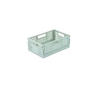 Homéa Foldable and stackable crate, Size S (21 x 14.5 x 8 cm), Celadon