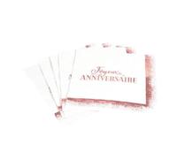 Homéa Reception, Set of 20 Paper Napkins 3 Ply 33 x 33 cm Birthday Rose Gold