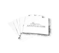 Homéa Reception, Set of 20 Paper Napkins 3 Ply 33 x 33 cm Birthday Silver