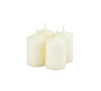 Homéa, Set of 4 Essential Vanilla Scented Pillar Candles Diameter 4 x Height 6 cm
