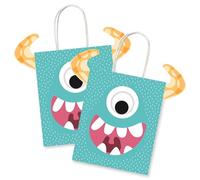Homea Set of 4 Paper Gift Bags with Moving Eye, 18 x 8 x 32 cm, Monsters