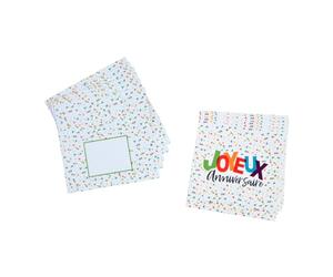 Homéa, Set of 6 Happy Confetti Birthday Invitations+Envelopes