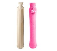 Homealexa 2L Large Long Hot Water Bottle with Cover - Soft UK Bag for Neck and Shoulder, 73 x 14cm - Kids Extra Long Bottle