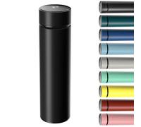 Homealexa 500ml Coffee Cups Travel Mugs, Water Bottle Vacuum Insulating Cup 304 Stainless Steel, Touch Screen Temperature Gauge, Smart Mug for Heat and Cold (A-Black)
