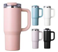 Homealexa Insulated Tumbler 900ml/30oz 304 Stainless Steel, Double Wall Vacuum Design with Leak-Proof Lid and Straw, Perfect for Cold & Iced Beverages Pink