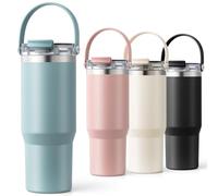 Homealexa Insulated Tumbler 900ml/30oz 304 Stainless Steel, Double Wall Vacuum Design with Leak-Proof Lid and Straw, Perfect for Cold & Iced Beverages Blue