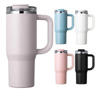 Homealexa Insulated Tumbler 900ml/30oz 304 Stainless Steel, Double Wall Vacuum Design with Leak-Proof Lid and Straw, Perfect for Cold & Iced Beverages Purple