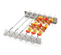 Homealexa BBQ Skewers Stainless Steel Set, Kebab Grill Skewers with Holder, Grill Accessories with 6 Grill Barbecue Skewers and Frame, Meat Skewers Accessories for Gas Grill, Outdoor BBQ